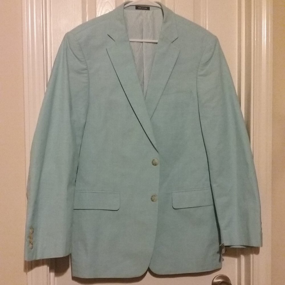 Stafford Light Teal Green 40R Sports Coat